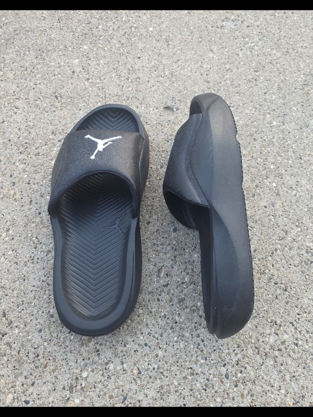 Jordan Black Slide Sandals Jumpman Logo Youth Boys 7